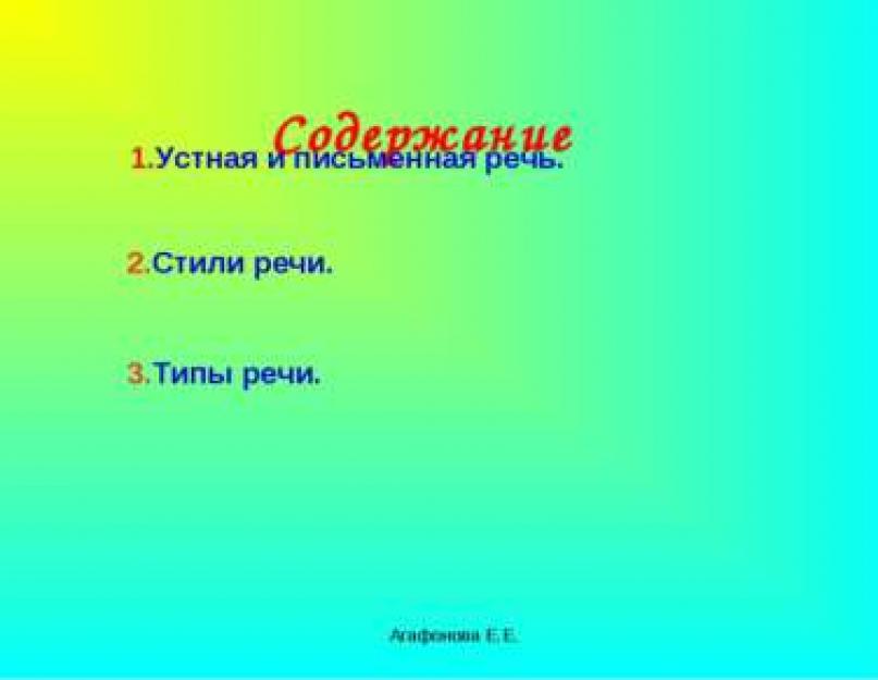 Устная речь и ее разновидности презентация. Презентация на тему 