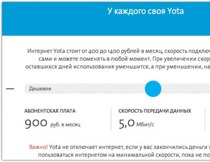 Sätt att öka Yota-hastigheten: kringgå internetbegränsningar.  Maximal internethastighet Yota